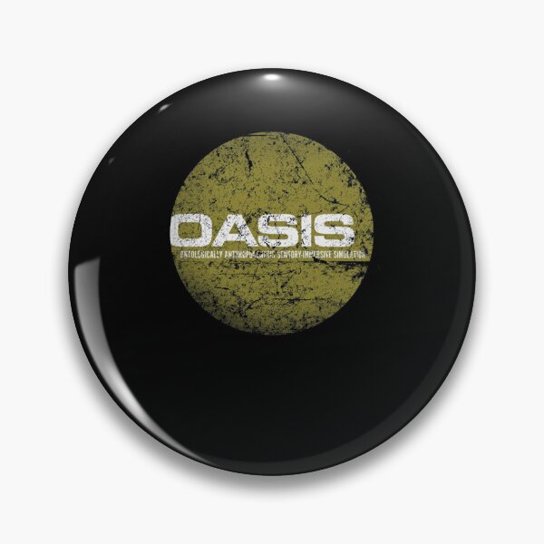 Item preview, Distressed Retro Simulation Oasis Circular Badge designed and sold by JeoffroiCourtem.