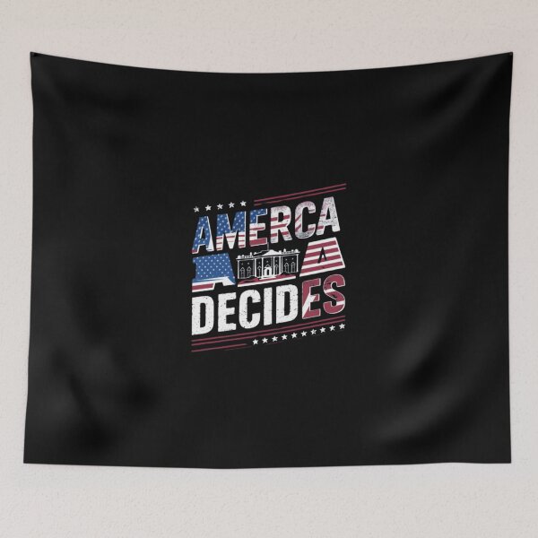 Item preview, Patriotic American Flag White House Election Poster designed and sold by JeoffroiCourtem.
