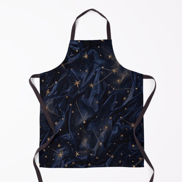 Item preview, Celestial Gold Stars Navy Satin Pattern designed and sold by charmaroundyou.
