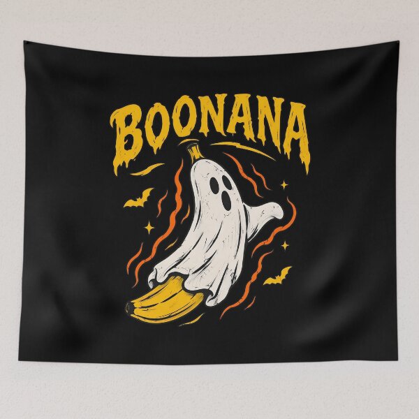 Item preview, BOONANA Ghost Banana Riding Spooky Fun Halloween designed and sold by Dmo3HarkoArt.