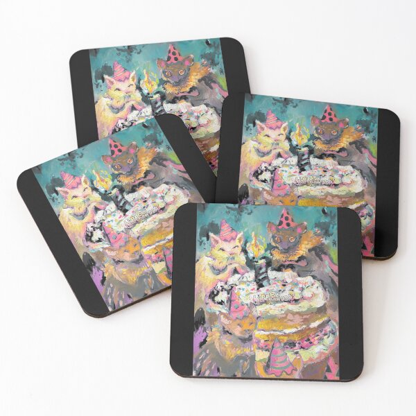 Item preview, Whimsical Animals Birthday Party Oil Painting Art designed and sold by Jacklynmard.