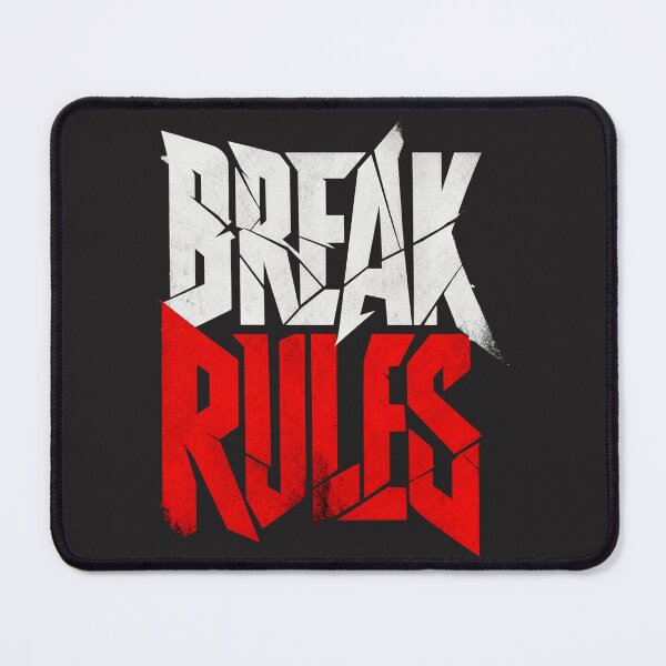 Item preview, Break Rules Bold Typography Design | Cracked Text Rebel Art | Motivational Gym Gift For Him designed and sold by StyxIND.