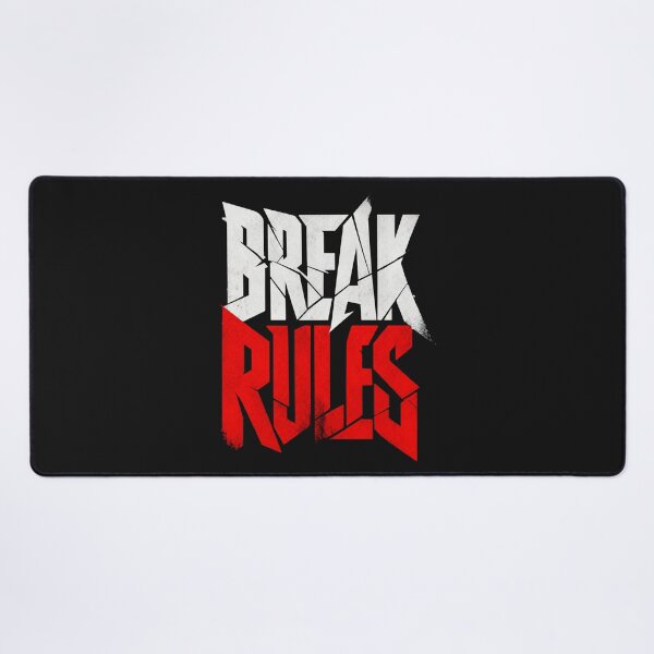 Item preview, Break Rules Bold Typography Design | Cracked Text Rebel Art | Motivational Gym Gift For Him designed and sold by StyxIND.