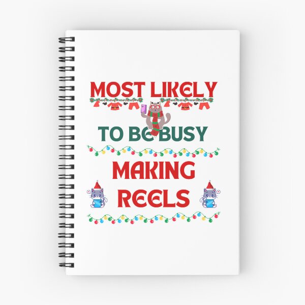 Item preview, Most Likely To Be Busy Making Reels - Funny Christmas Cat designed and sold by Hased-fghrton.