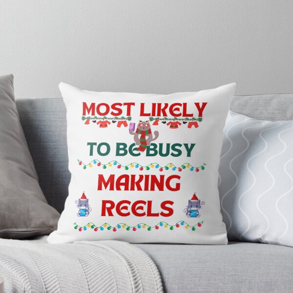 Item preview, Most Likely To Be Busy Making Reels - Funny Christmas Cat designed and sold by Hased-fghrton.