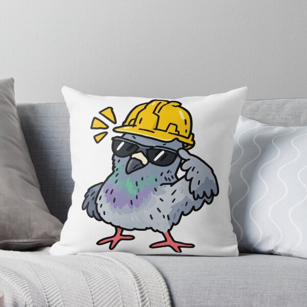 Item preview, Funny Construction Pigeon Worker Doodle designed and sold by MonkiFlipp.