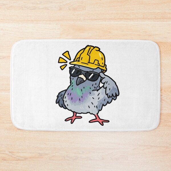 Item preview, Funny Construction Pigeon Worker Doodle designed and sold by MonkiFlipp.