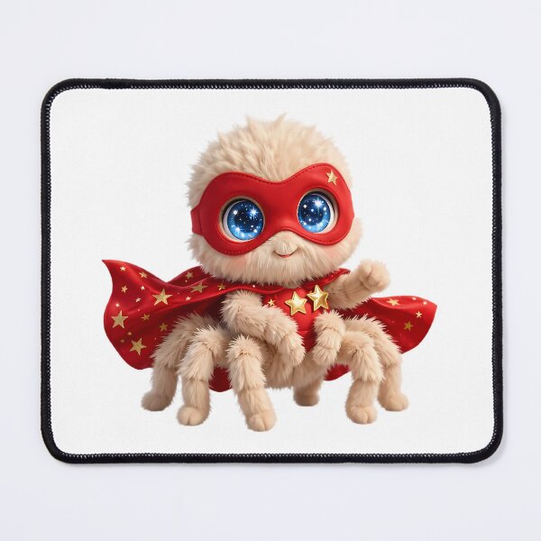 Item preview, Cute Baby Spider Hero Galaxy Eyes - Kawaii Fluffy Spider Superhero Red Cape Gold Stars - Adorable Spider Hero Kids Birthday designed and sold by HoMya.