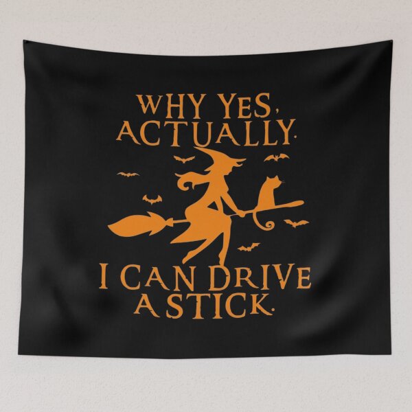 Item preview, Witch Why Yes Actually I Can Drive A Stick Halloween designed and sold by DamianRoy88.