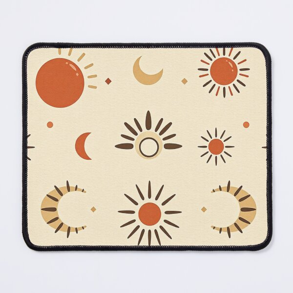 Item preview, Celestial Sunburst and Moon Phase Earthy Pattern designed and sold by IntelliMindDesigns.