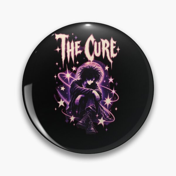 Item preview, The Cure Robert Smith Gothic Stars Moon T-Shirt designed and sold by ValerieWendy.