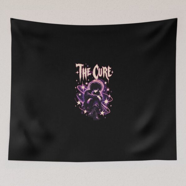 Item preview, The Cure Robert Smith Gothic Stars Moon T-Shirt designed and sold by ValerieWendy.