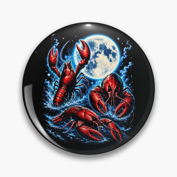 Item preview, Three Lobster Moon Vintage 90S Galaxy Space Retro Animal designed and sold by serialcarachts.