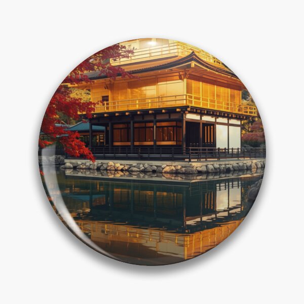 Item preview, Kinkaku-ji Golden Pavilion in Autumn, Kyoto designed and sold by NihonKamonScape.