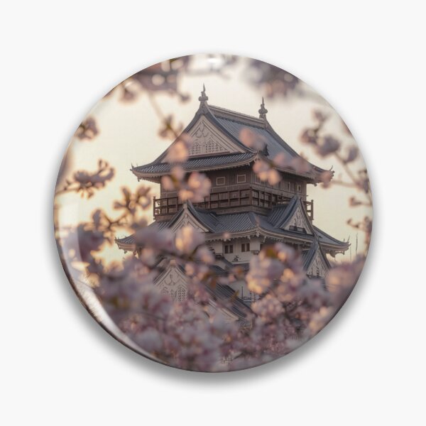 Item preview, Osaka Castle Framed by Cherry Blossoms designed and sold by NihonKamonScape.
