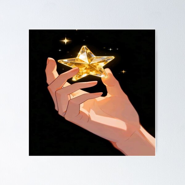 Item preview, Hand Holding Golden Crystal Star Artwork  designed and sold by NivyasArtistry.