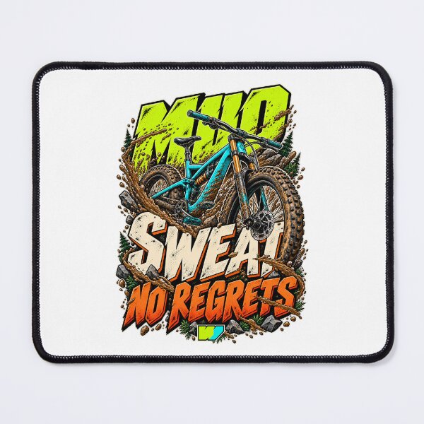 Item preview, Mud Sweat No Regrets Mountain Biking designed and sold by eWproject.