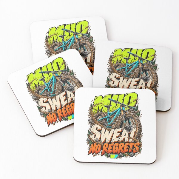 Item preview, Mud Sweat No Regrets Mountain Biking designed and sold by eWproject.