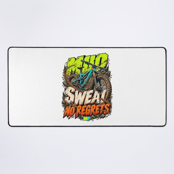 Item preview, Mud Sweat No Regrets Mountain Biking designed and sold by eWproject.