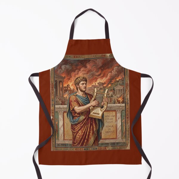 Item preview, The Great Symphony of Ruin: Emperor Nero Playing the Lyre Art Print designed and sold by FreiherrPK.