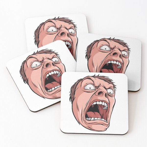 Item preview, Screaming Yelling Face Cartoon Exaggerated Meme designed and sold by NicolasGlowArt.