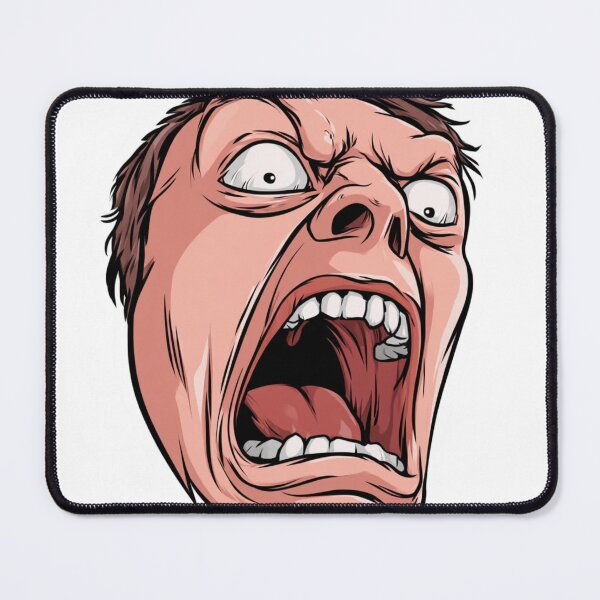 Item preview, Screaming Yelling Face Cartoon Exaggerated Meme designed and sold by NicolasGlowArt.