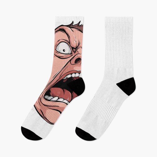 Item preview, Screaming Yelling Face Cartoon Exaggerated Meme designed and sold by NicolasGlowArt.