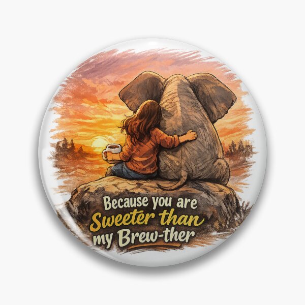 Item preview, Sweeter Than My Brew‑ther – Coffee & Elephant Sunset designed and sold by simplehcity.