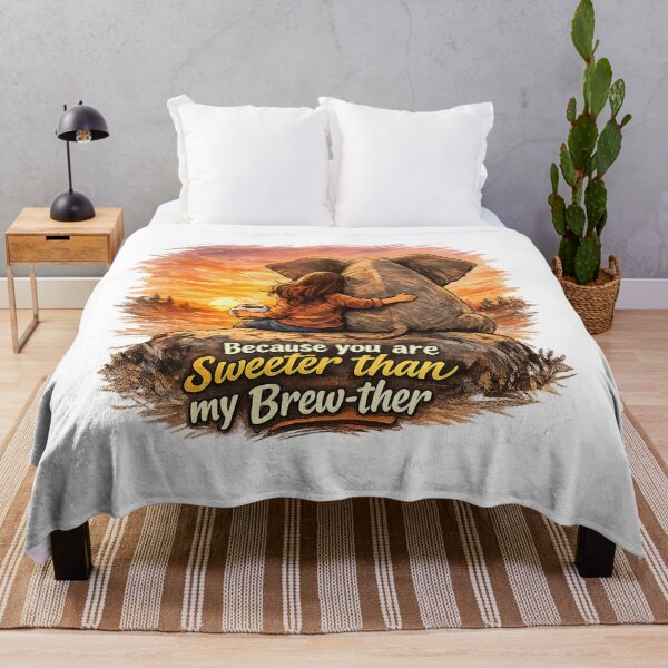 Item preview, Sweeter Than My Brew‑ther – Coffee & Elephant Sunset designed and sold by simplehcity.