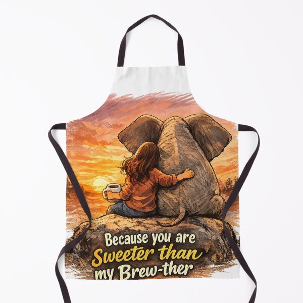 Item preview, Sweeter Than My Brew‑ther – Coffee & Elephant Sunset designed and sold by simplehcity.