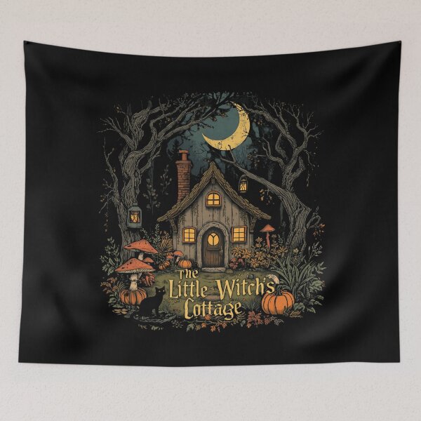 Item preview, Cottagecore Halloween Witch Cottage designed and sold by ChicTrendz.