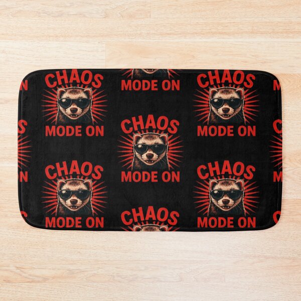 Item preview, Chaos Mode On Funny Ferret With Sunglasses Cool Animal designed and sold by PrintSpire Studios.