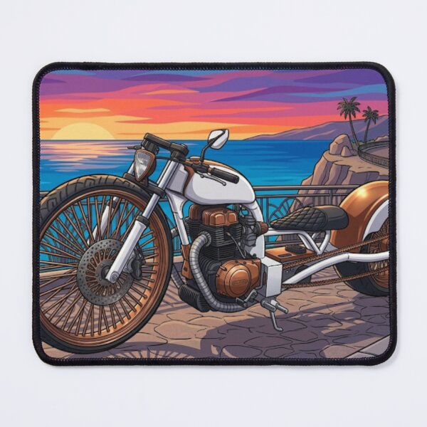 Item preview, Coustom Lowrider Motorcycle Sunset Coastal Drive designed and sold by BeataChojecka.