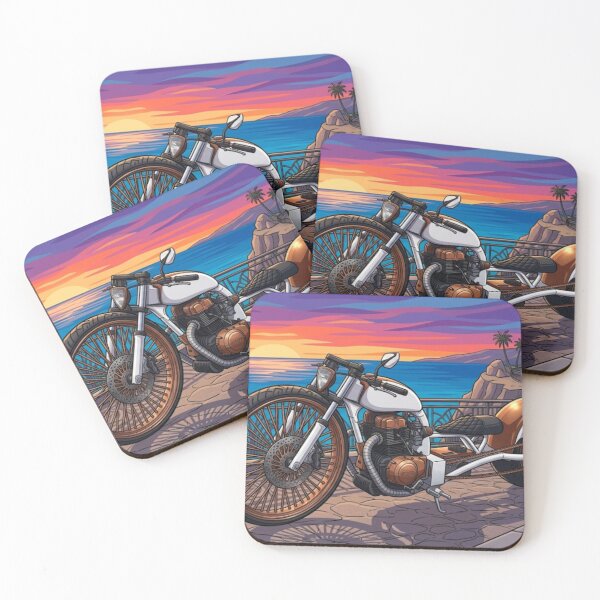 Item preview, Coustom Lowrider Motorcycle Sunset Coastal Drive designed and sold by BeataChojecka.