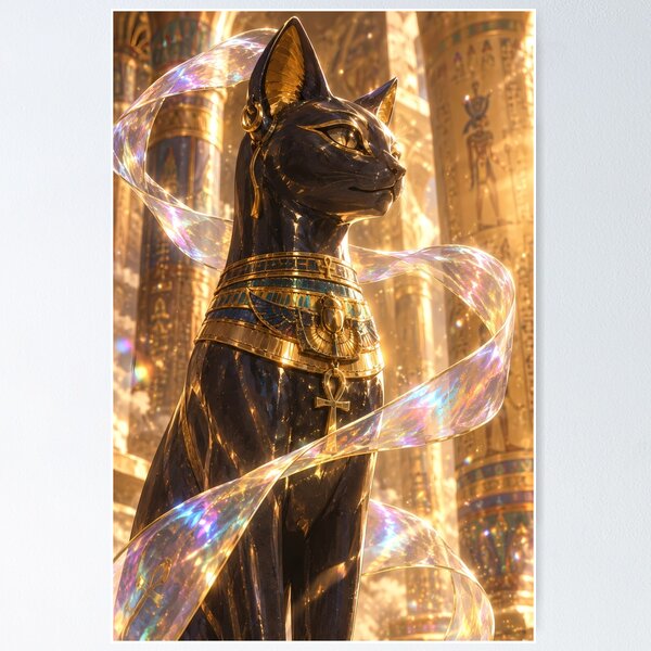 Item preview, Ancient Egyptian Cat standing elegantly  designed and sold by Helmy Dream.