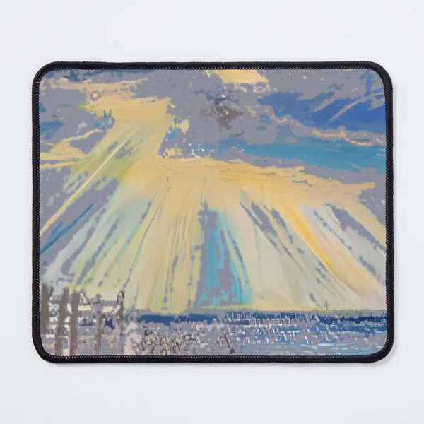 Item preview, Golden Sunbeams Over Winter Village Oil Painting designed and sold by VillageOil.