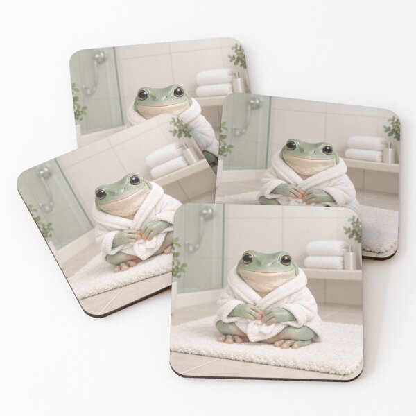 Item preview, Cozy Bathrobe White's Tree Frog designed and sold by Sillytoe.
