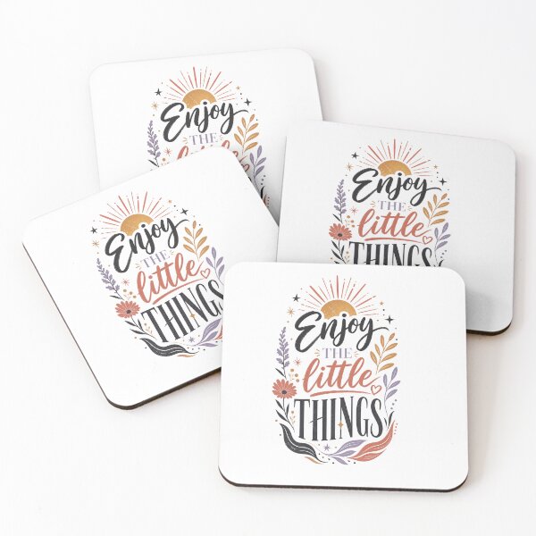 Item preview, Enjoy The Little Things Boho Floral Design | Positive Quote Art | Inspirational Gift For Her designed and sold by StyxIND.