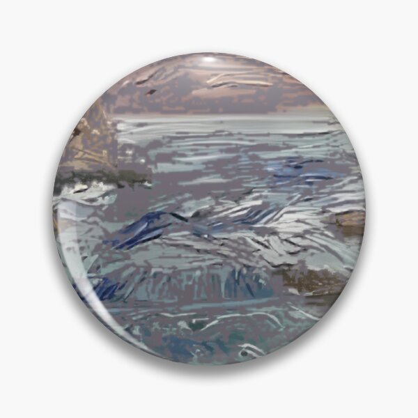 Item preview, Rocky Coast Tide Impressionist Seascape Painting designed and sold by VillageOil.