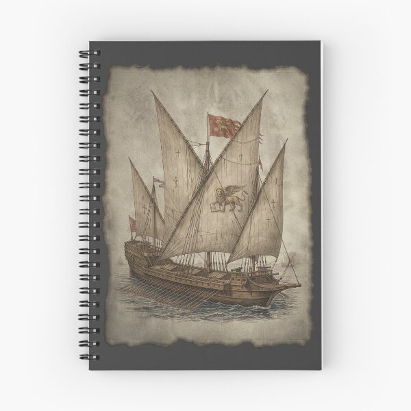 Item preview, The Floating Ledger: 15th-Century Venetian Great Galley Art Print designed and sold by FreiherrPK.