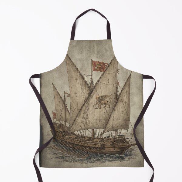 Item preview, The Floating Ledger: 15th-Century Venetian Great Galley Art Print designed and sold by FreiherrPK.