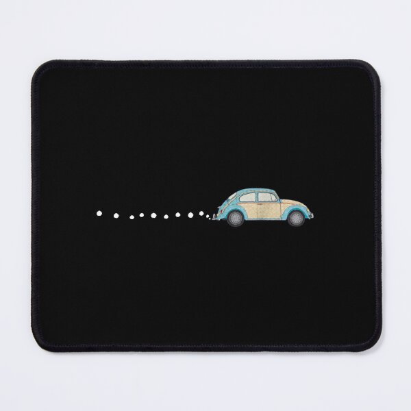 Item preview, Retro Blue Beetle Car Road Trip Travel Art designed and sold by ginapaw.