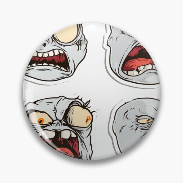 Item preview, Screaming Zombie Faces Undead Horror Monster Art designed and sold by NicolasGlowArt.