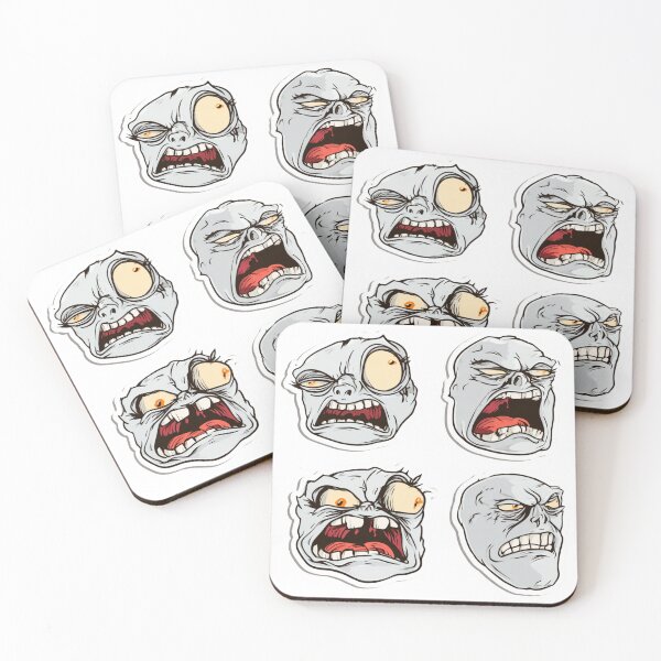 Item preview, Screaming Zombie Faces Undead Horror Monster Art designed and sold by NicolasGlowArt.