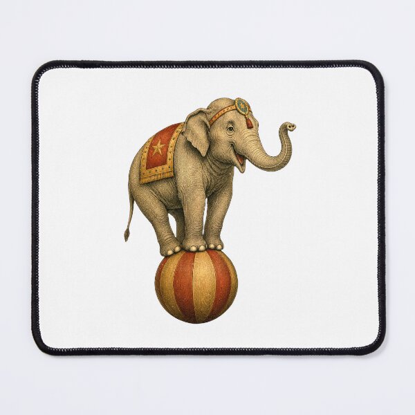 Item preview, Vintage Circus Elephant Illustration designed and sold by Impossible Archive.