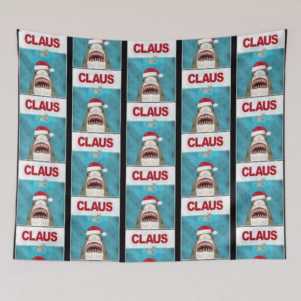 Item preview, Funny Christmas Santa Claus Shark Reindeer Humor designed and sold by Level3Visualsd.