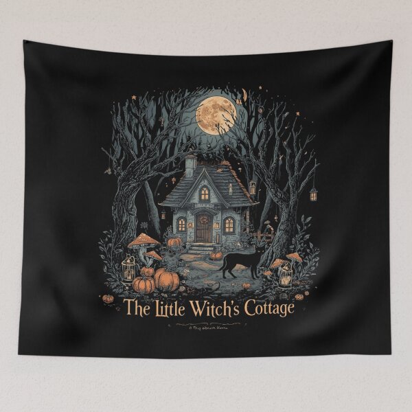 Item preview, Forest Witch Cottage Under Moonlight designed and sold by ChicTrendz.