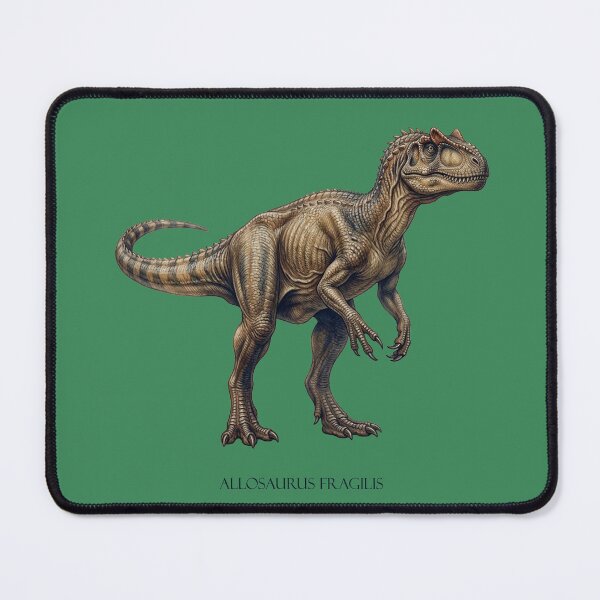 Item preview, The Jurassic Tax Inspector: Allosaurus Fragilis Fine Art Print designed and sold by FreiherrPK.
