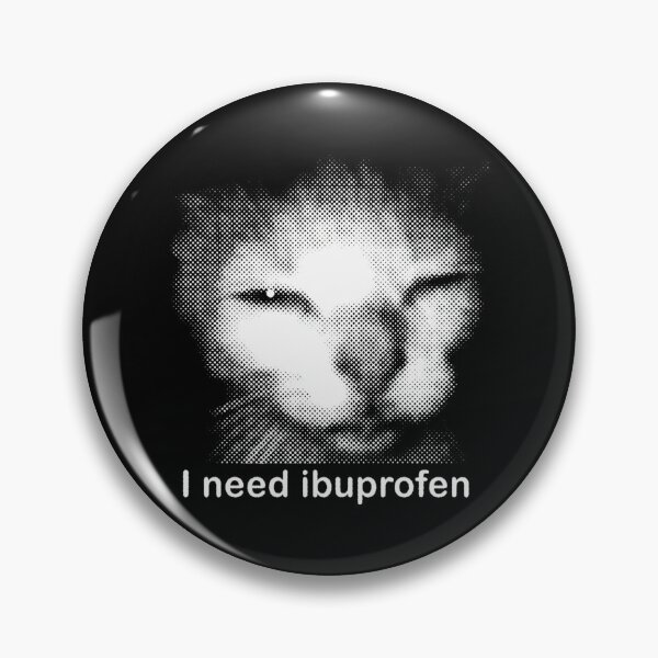 Item preview, I Need Ibuprofen Funny Vintage Graphic Cat designed and sold by OldSchoolCubak.