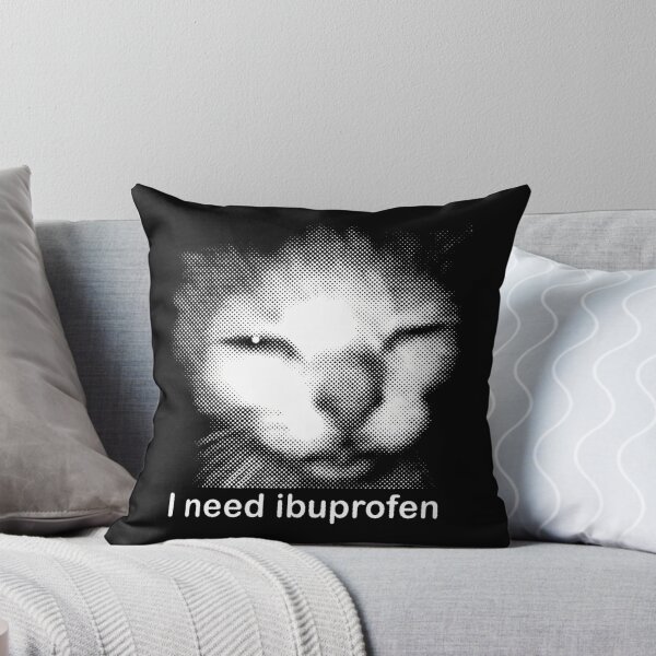 Item preview, I Need Ibuprofen Funny Vintage Graphic Cat designed and sold by OldSchoolCubak.